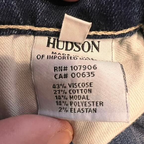 Hudson Women’s Barbara High Rise Bootcut Denim Jeans Dark Wash Size 27 - Picture 5 of 13